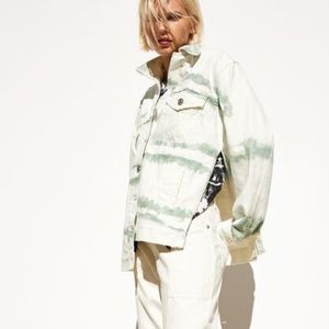 Zara tie dye denim jacket